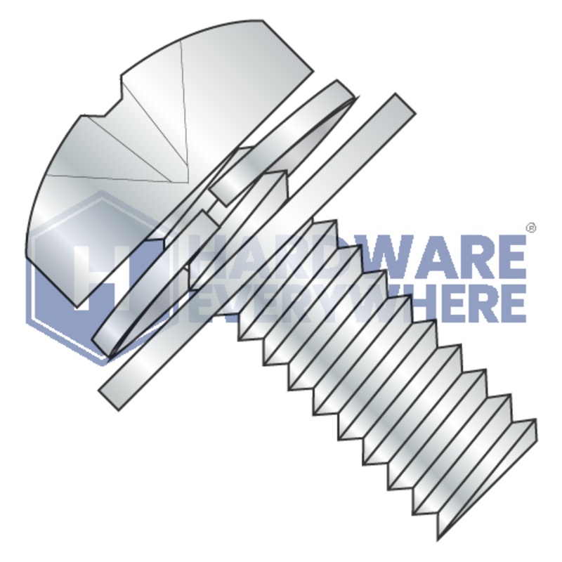 10-24 x 1/2 SEMS SCREWS / Phillips / Pan Head / 18-8 Stainless / Plain FUL163378768677