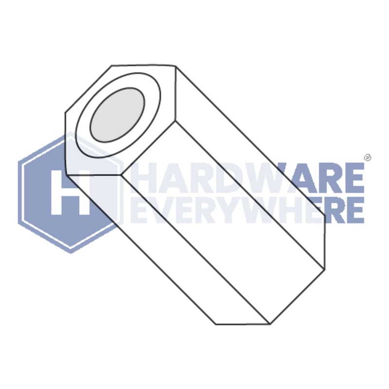 .115 x 3/8 HEX SPACER / Nylon / Natural White