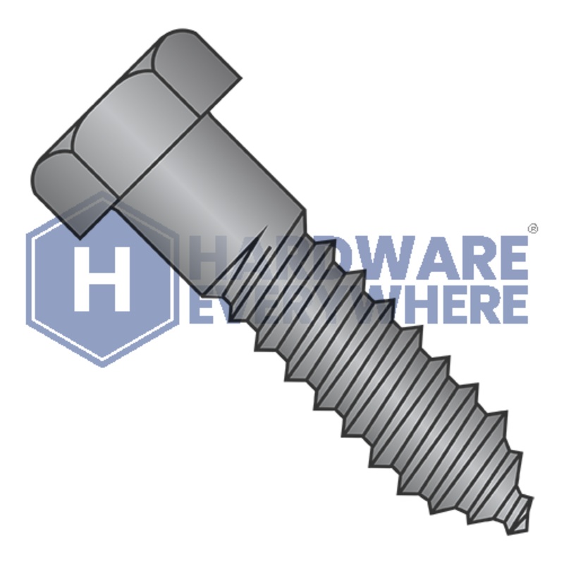 3/8 x 5 LAG SCREWS / Hex Head / Steel / Black Oxide