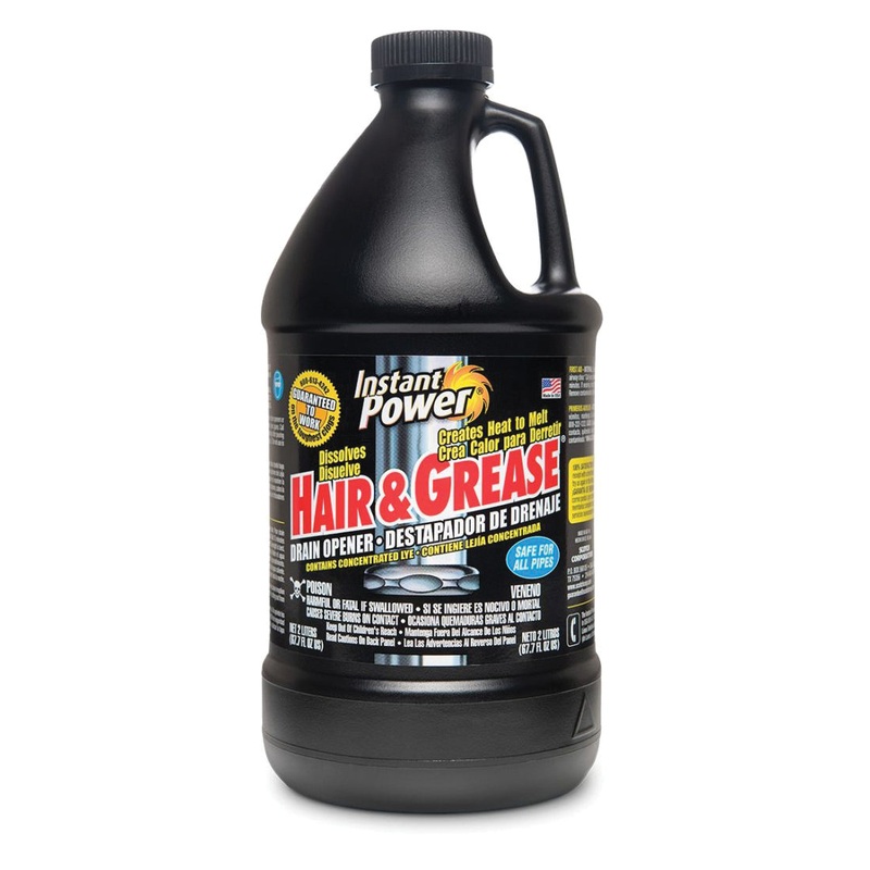 Instant Power PROFESSIONAL Hair and Grease Series 1969 Drain Opener, 1 L, Bottle, Liquid