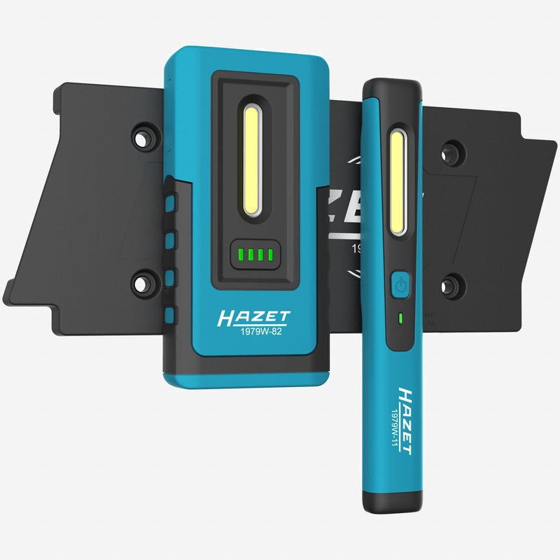 Hazet 1979NW/3 LED Inspection Light Set with Wireless Charger, 3 Pieces