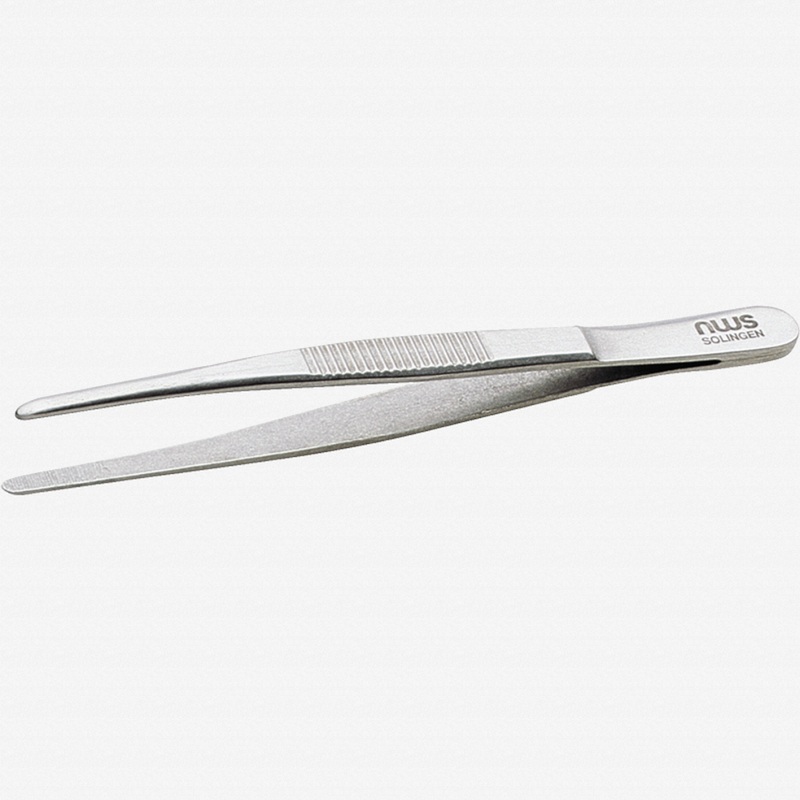 NWS Soldering Tweezer with Straight Rounded Tips, 4.7"