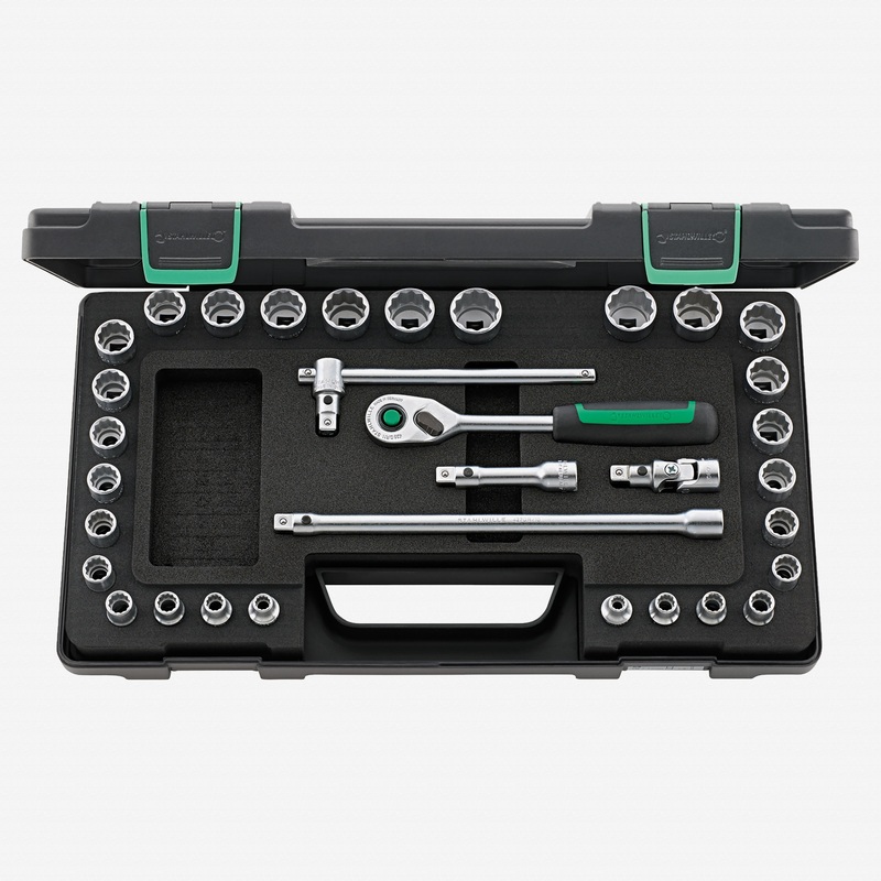 Stahlwille 45MA/28/5QR Socket Set, 3/8" Drive, Metric/SAE, 33 Pieces