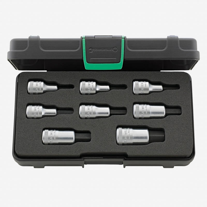 Stahlwille 54/8 Inside Hex Socket Set, Metric, 5 - 14mm, 1/2" Drive, 8 Pieces