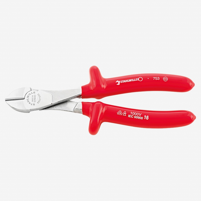 Stahlwille 6602 VDE Heavy Duty Side Cutters, 200 mm, Dip-Coated Handles