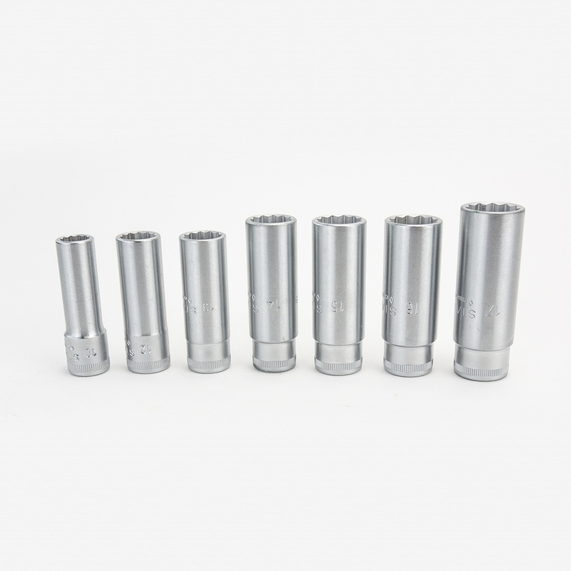 Stahlwille Deep Socket Set, 3/8" Drive, Metric, 10 - 17mm