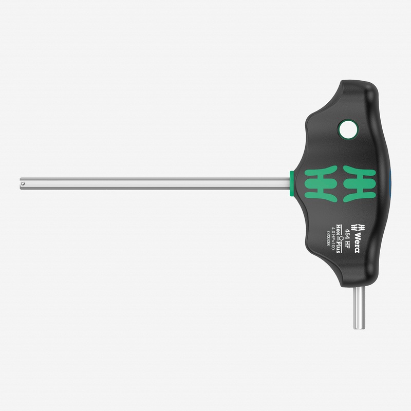 Wera 023338 Metric Hex-Plus T-handle with Holding Function, 4.0 x 100mm