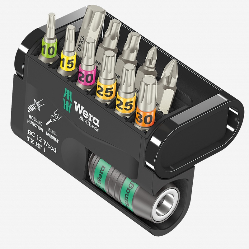 Wera 073641 Bit-Check 12 Wood TX HF 1 SB, 12 Pieces