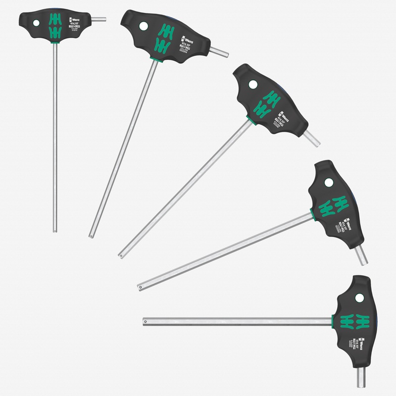 Wera 136070 T-handle Screwdriver 454/5 HF HVAC Set 1, Hex-Plus, 5 Pieces, Metric