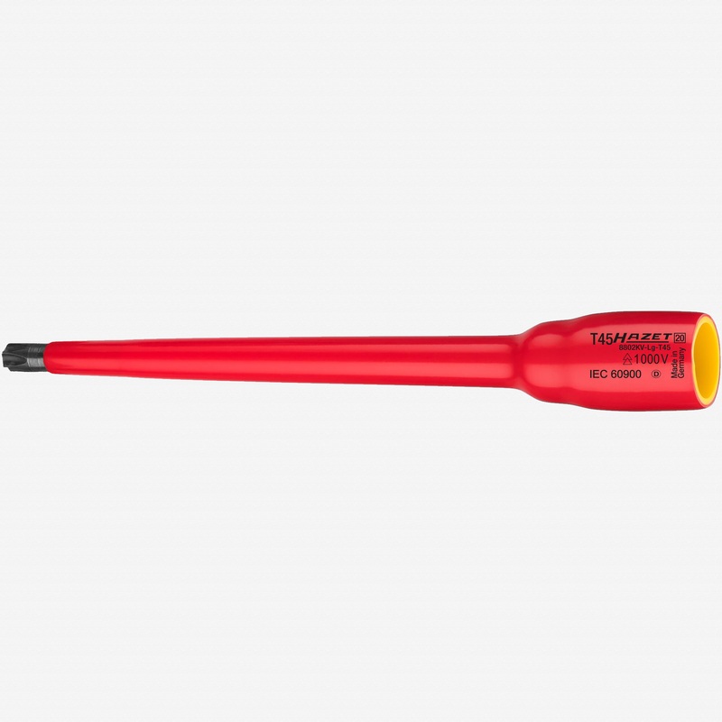 Hazet 8802KV Insulated 3/8" Torx Bit Socket - Long, T20