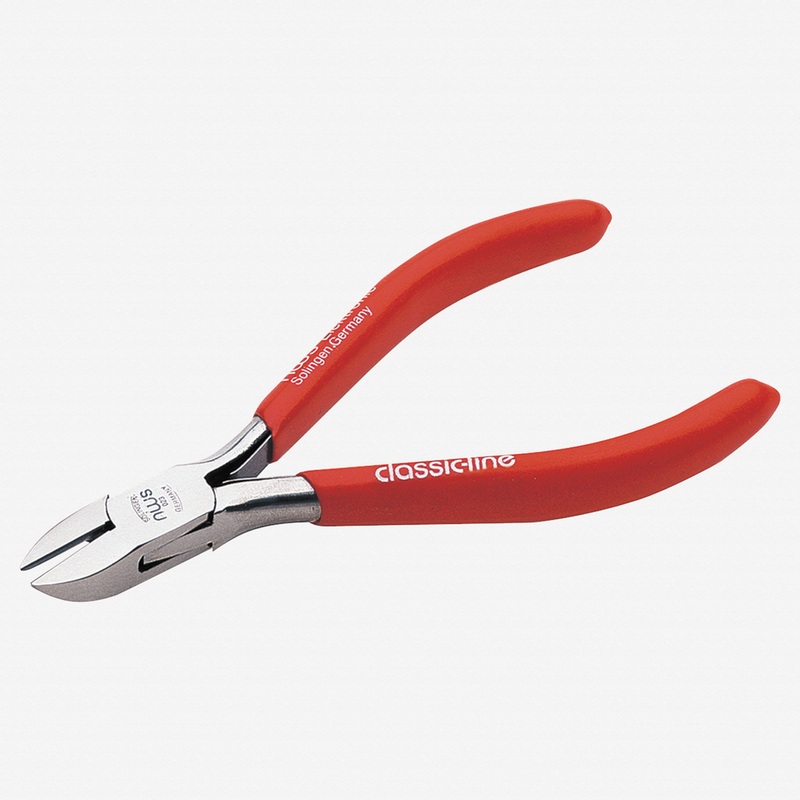 NWS 4.5" Side Cutter with Wire Trapping Spring - Flush Cut - MicroFinish - Plastic Grip