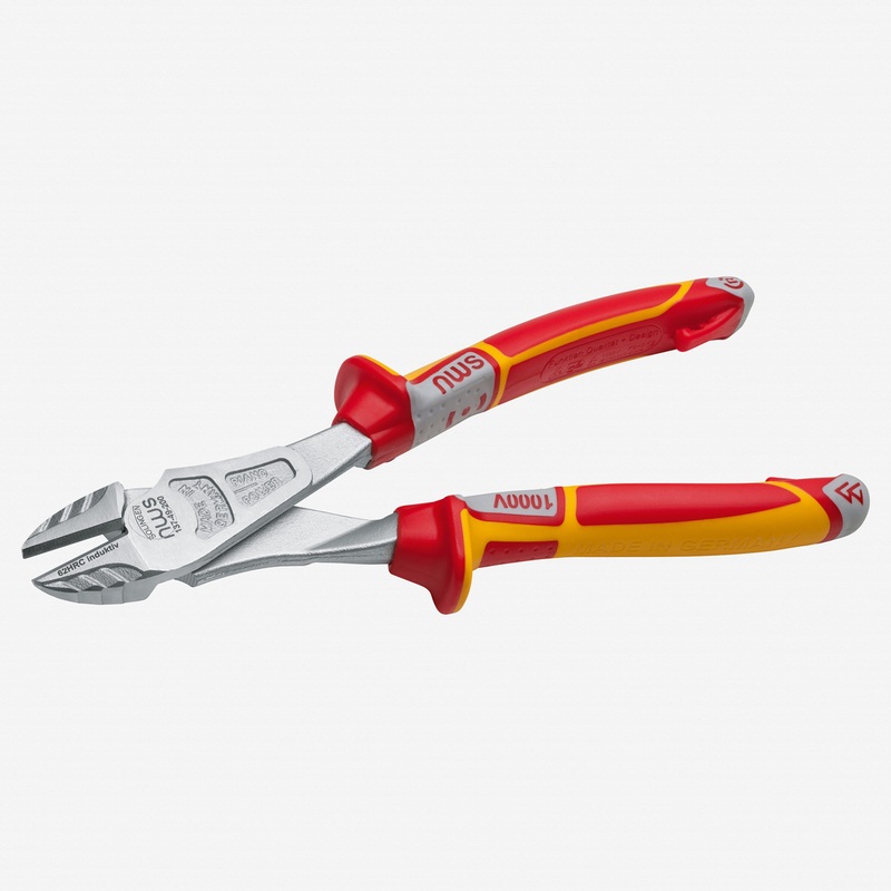 NWS 6" Heavy Duty Side Cutter VDE - Matte Chromium - SoftGripp, Tethered Attachment