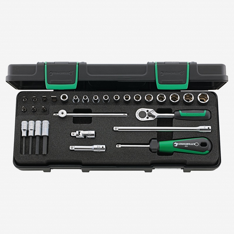 Stahlwille 40/23/7 Socket Set 1/4" Drive, Metric, 4-13mm, 30 Pieces