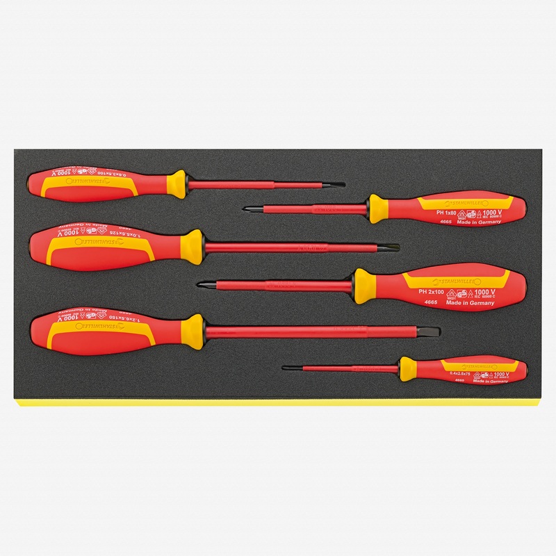Stahlwille TCS 4660/4665 DRALL+ Set of Screwdrivers in TCS Inlay, 6 Pieces