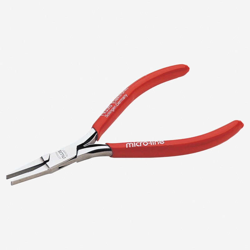 NWS 4.25" Micro Flat Nose Pliers - MicroFinish - Plastic Grip