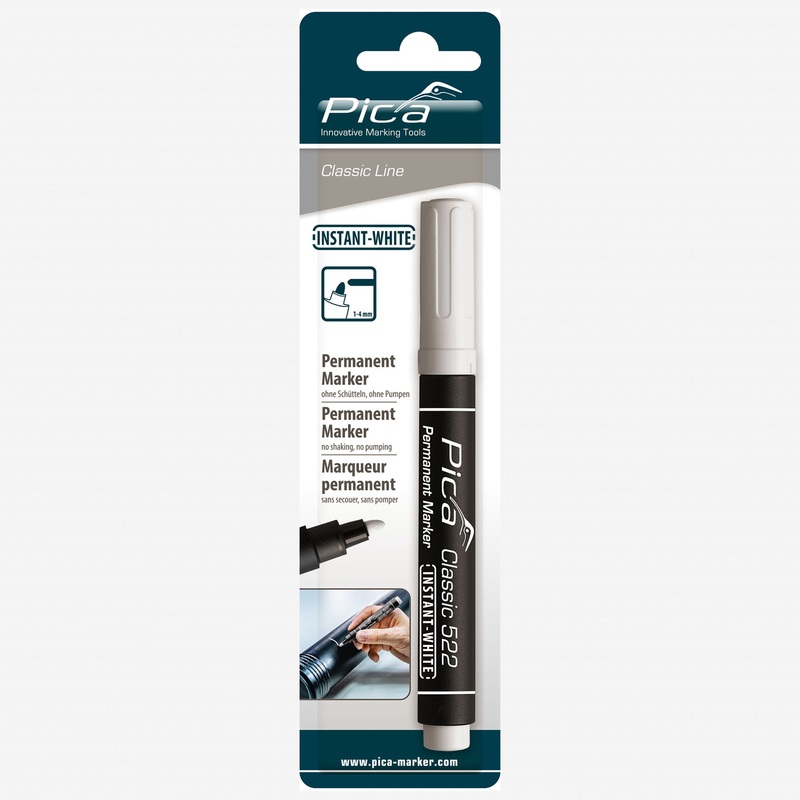 Pica Classic Tip Permanent Pen, INSTANT WHITE, 1-4mm