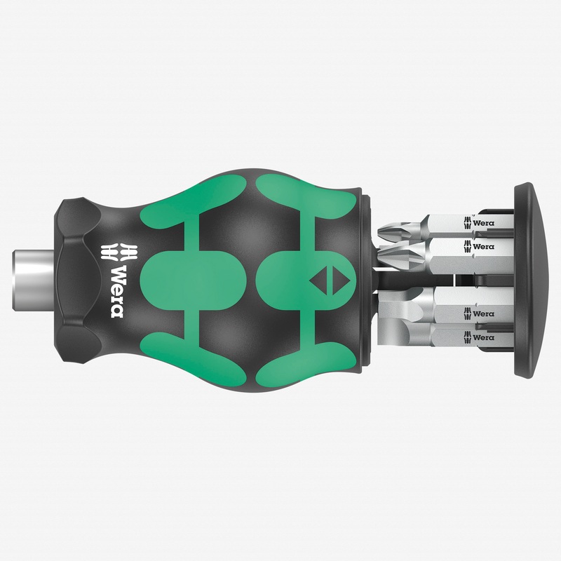 Wera 008878 Kraftform Kompakt Stubby 5 with PH/SQ/SL Bit Storage