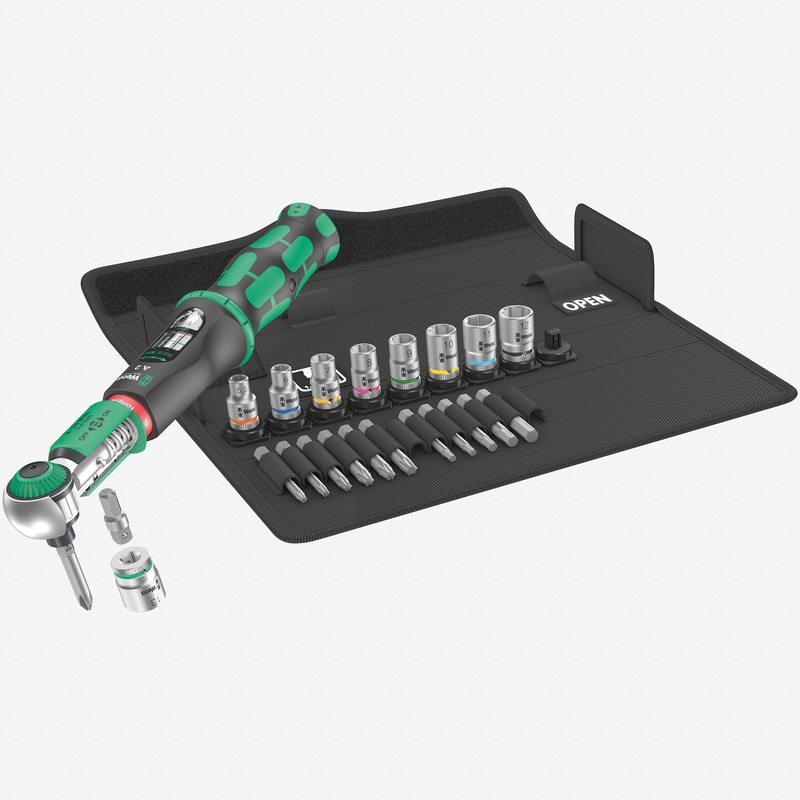 Wera 075832 Safe-Torque A 2 Set 1, 1/4" Hex Drive, 2-12Nm, 23 Pieces
