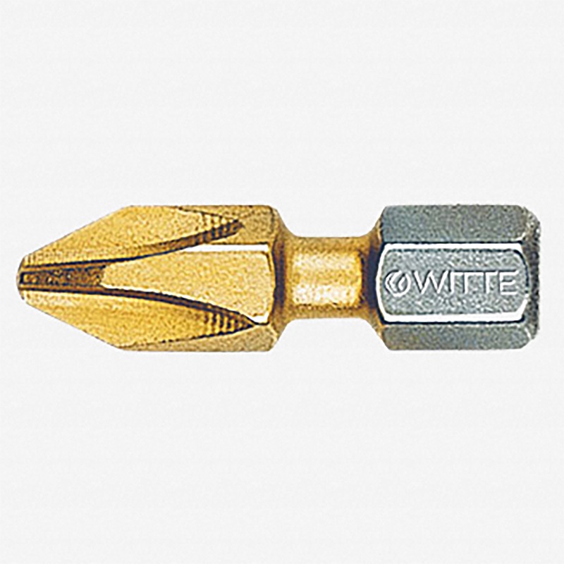 Witte Maxx Titanium-Nitride Bitflex Phillips Bit, #3 x 25mm