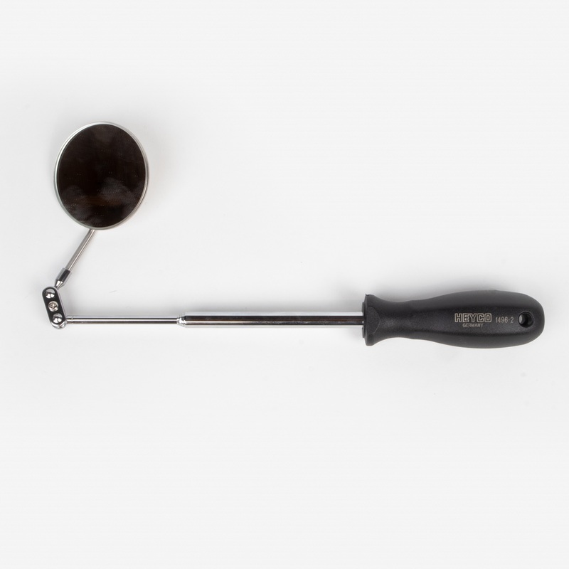 Heyco Telescopic Inspection Mirror with Acetate Handle, Round