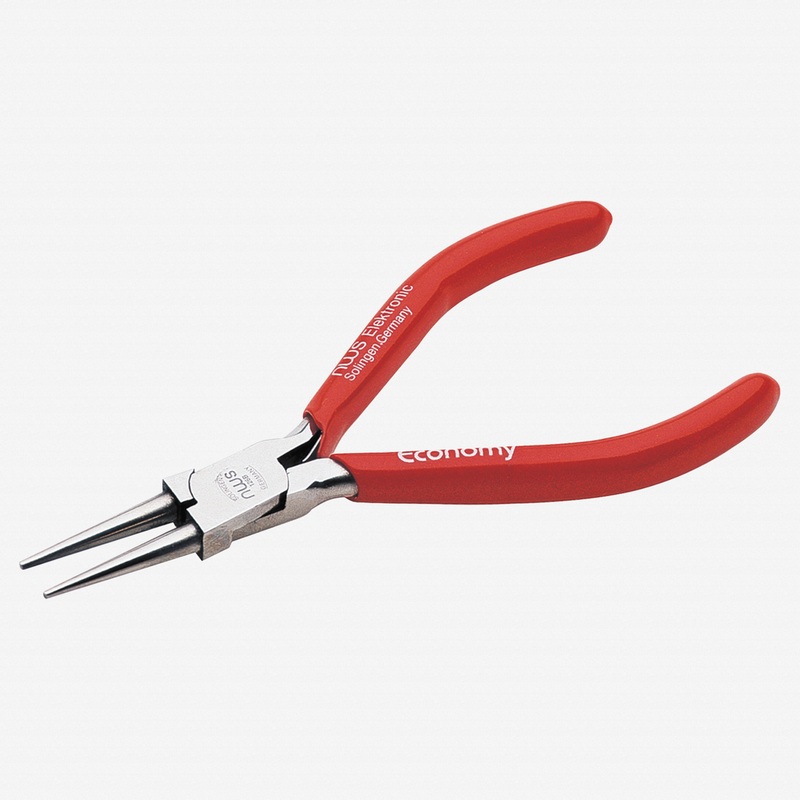 NWS 4.75" Round Nose Pliers - MicroFinish - Plastic Grip