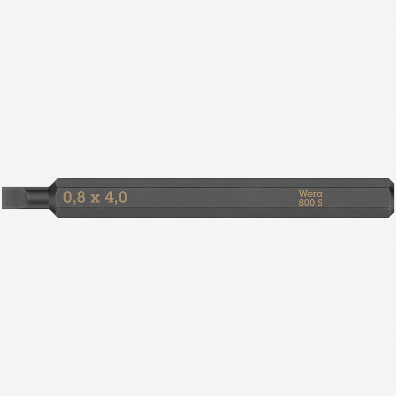 Wera 018140 Slotted 800 S Bit for Impact Screwdriver, 4.0 x 70mm