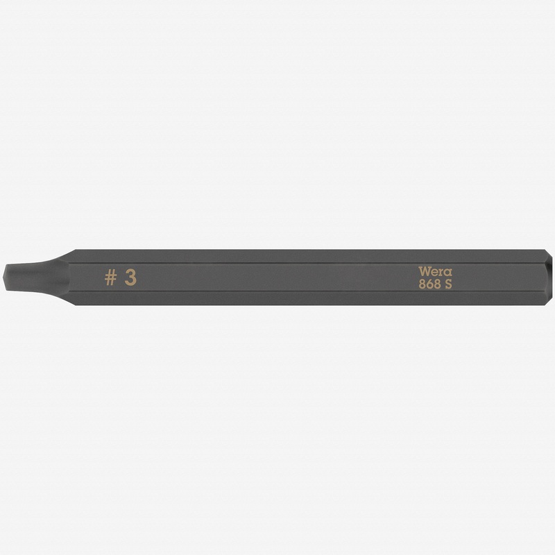 Wera 018173 Square 868 S Bit for Impact Screwdriver, #3 x 70mm