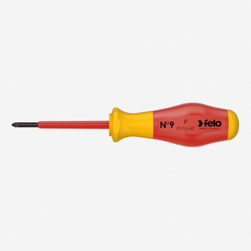 Felo No. 9 VDE Pozidriv #0 x 60mm Screwdriver