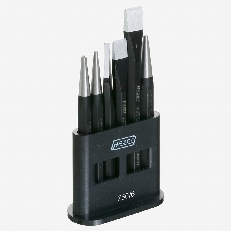 Hazet 750/6 Chisel, drift punch, centre punch set