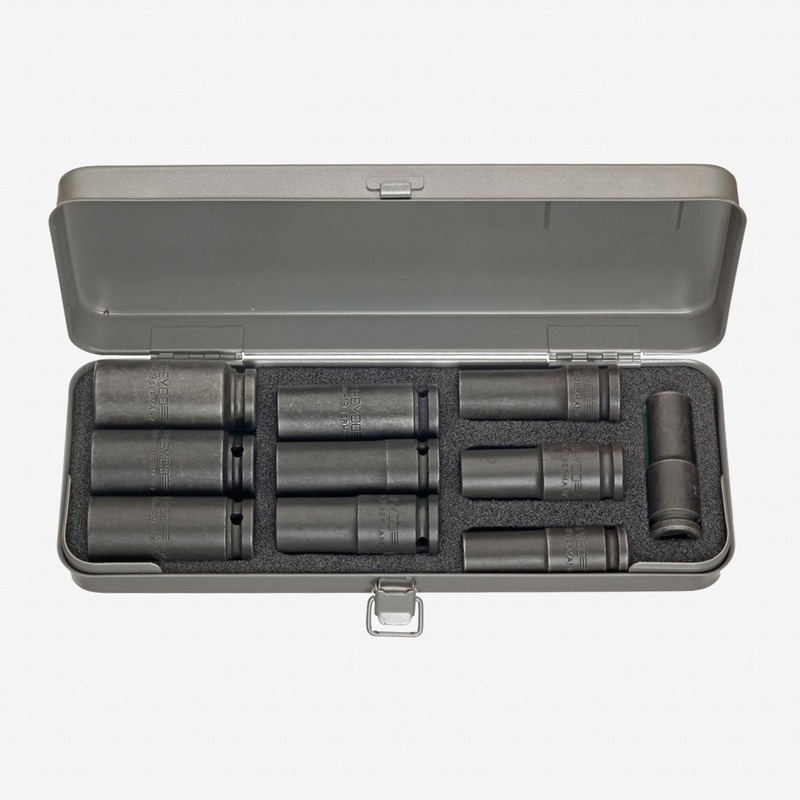 Heyco Impact Deep 1/2" Drive Metric Socket Set, 10 Pieces
