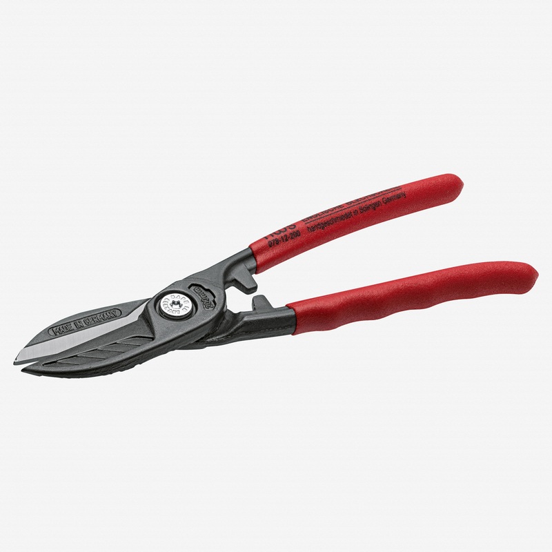 NWS 10" English Pattern Tin Snips - Atramentized - Plastic Grip