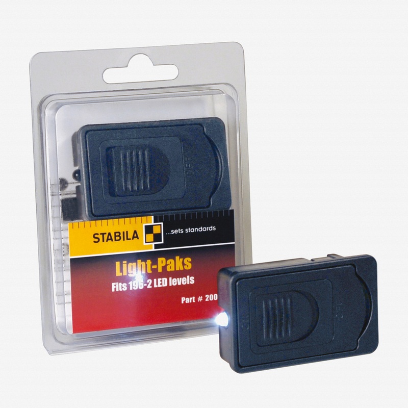 Stabila 20090 Replacement Light Packs for 196-2 LED Levels, 2 Pieces