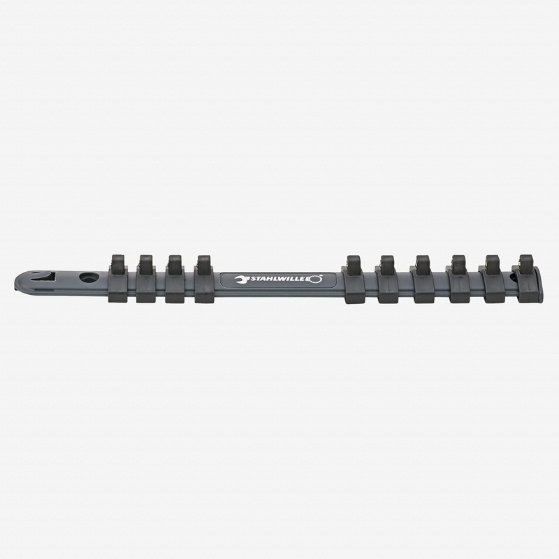 Stahlwille 12916/10 Plastic Socket Strip, 1/4" Square Drive, 10-piece, Empty