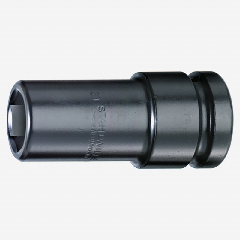 Stahlwille 2609 Extra Deep Impact Socket, 1" Drive, 6 Point, 27 mm