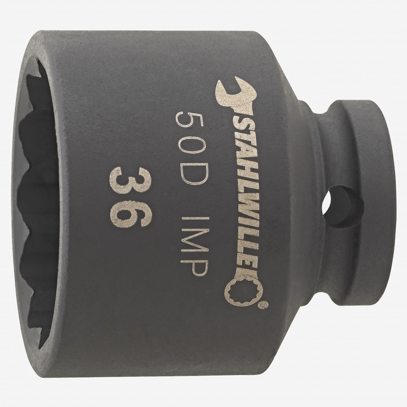 Stahlwille 50D IMP Impact Socket, 1/2" Drive, 12 Point, 32 mm