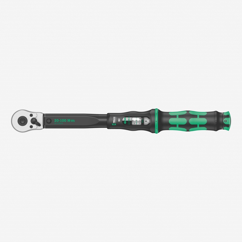 Wera 075611 Torque Wrench 20-100 Nm Reversible Ratchet 3/8" Drive