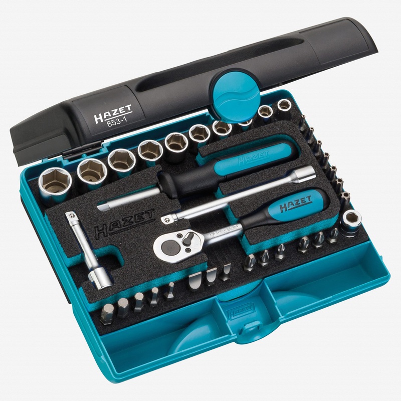 Hazet 853-1 1/4" 36 Pc Metric Socket and Bit Set