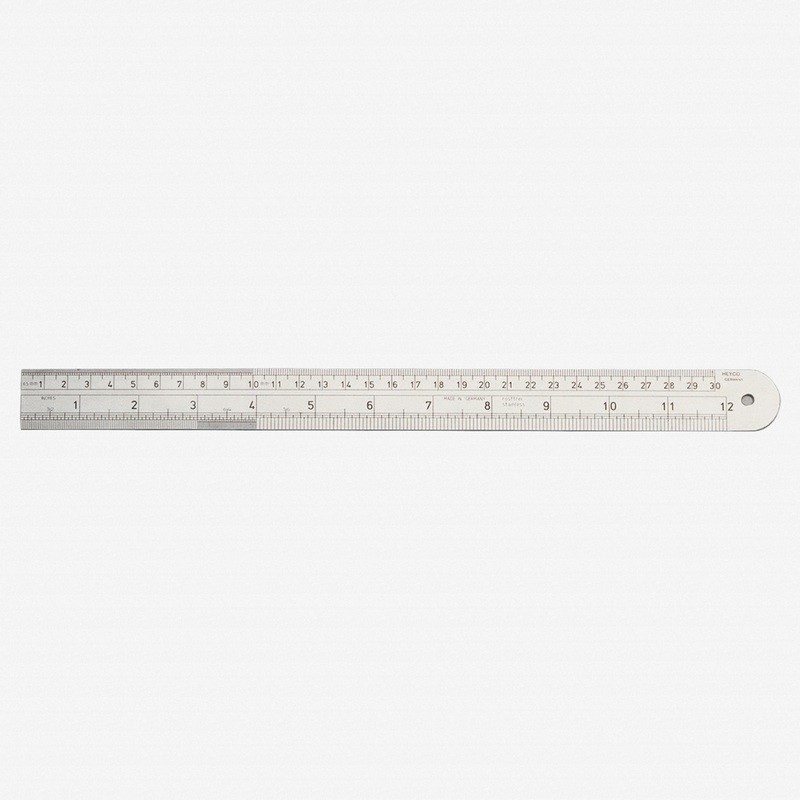 Heyco Precision Steel Ruler (Chesterman Type), 300mm/12"