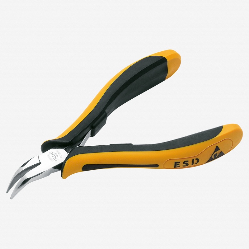 NWS 4.75" Bent Chain Nose Pliers ESD - 45 Degree - SoftGripp