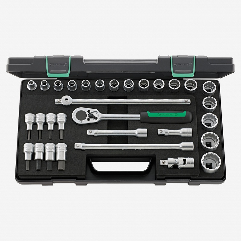 Stahlwille 50/54/25/6 Socket Set, 1/2" Drive, Metric, 8-32mm, 12-Point, 31 Pieces