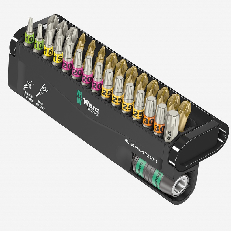 Wera 057437 Bit-Check 30 Wood TX HF 1 SB, 30 Pieces