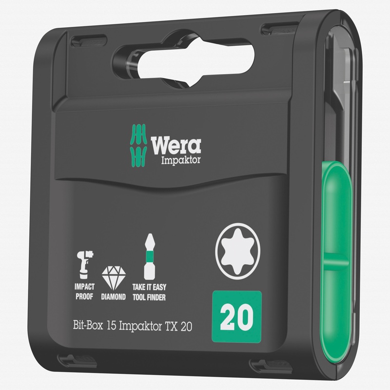 Wera 057772 Bit-Box 15 Impaktor TX Torx T20