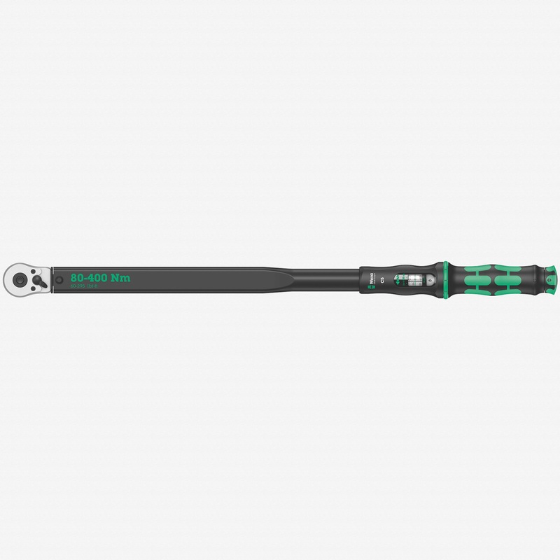 Wera 075624 Click-Torque C 5 Torque Wrench 1/2" Drive with Reversible Ratchet, 80-400 Nm