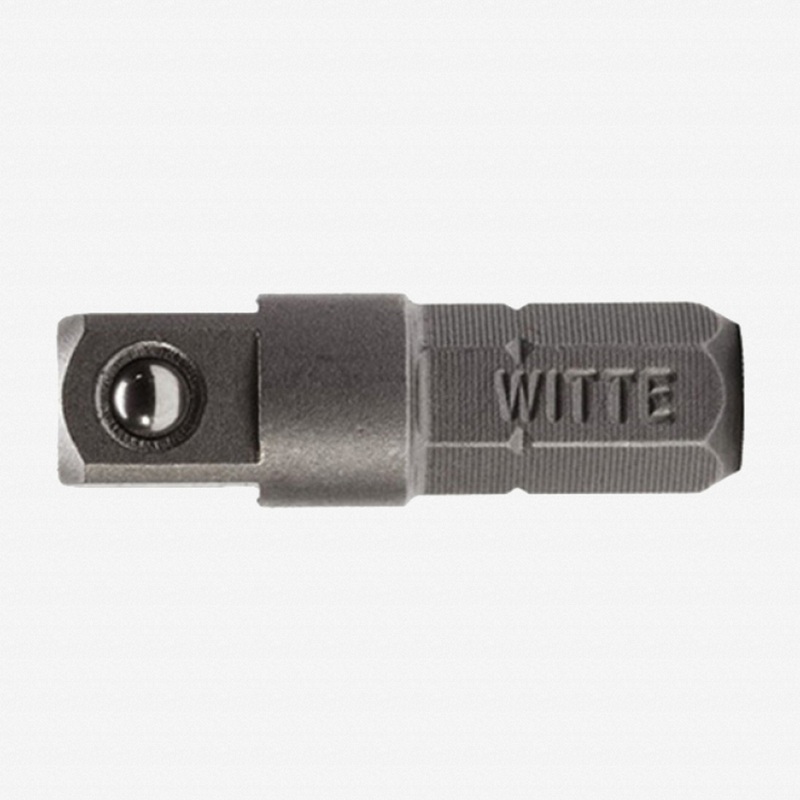 Witte Pro Bit Adapter 1/4" Square to 1/4" Hex