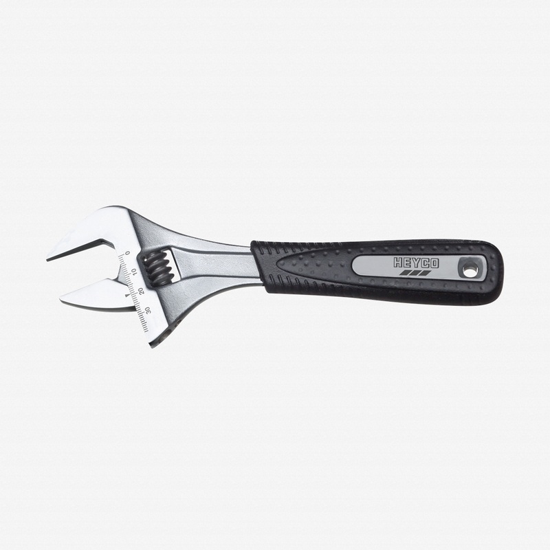 Heyco Adjustable 8" Wrench with Super Grip Handle