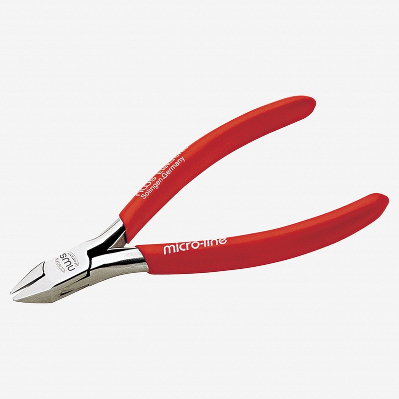 NWS 4.25" Micro Side Cutter - Slim Head - MicroFinish - Plastic Grip