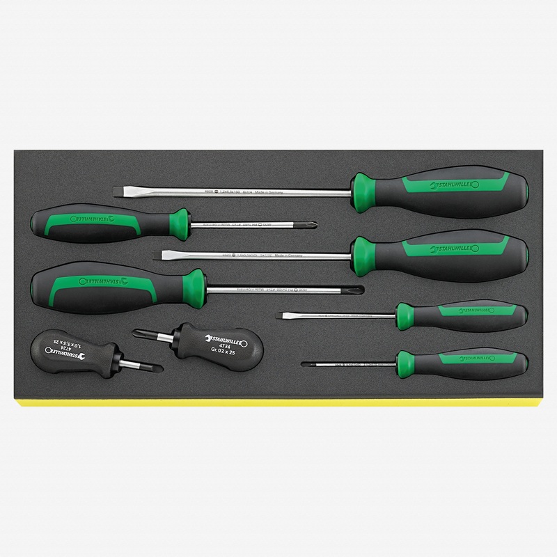 Stahlwille TCS 4620-4734/8 DRALL+ Set of Screwdrivers in TCS Inlay, 8 Pieces