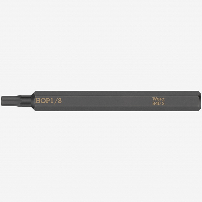 Wera 018154 Hex-Plus 840 S Bit for Impact Screwdriver, 1/8" x 70mm