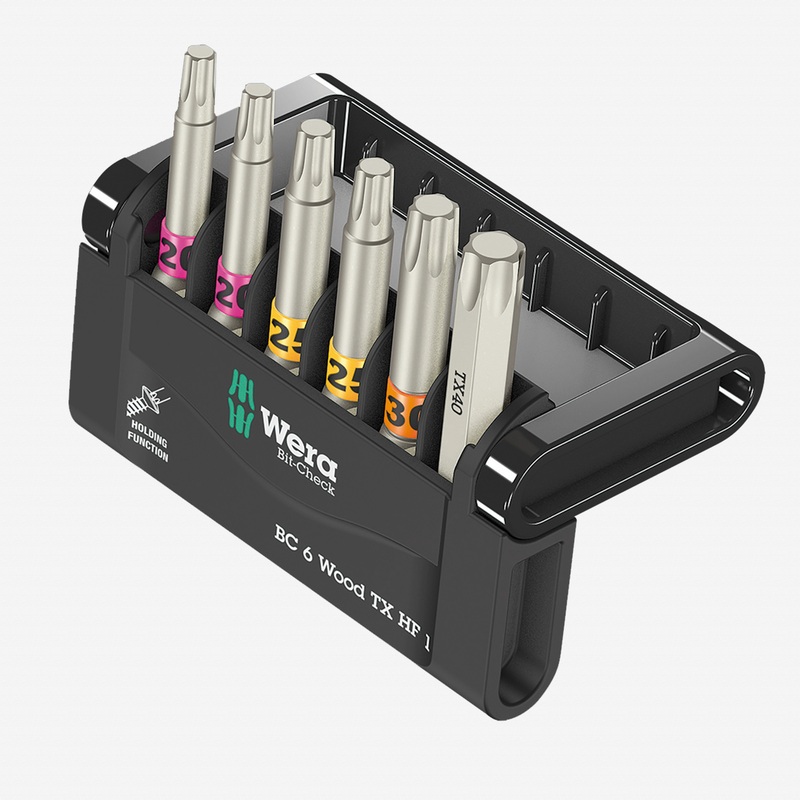 Wera 073639 Bit-Check 6 Wood TX HF 1 SB, 6 Pieces