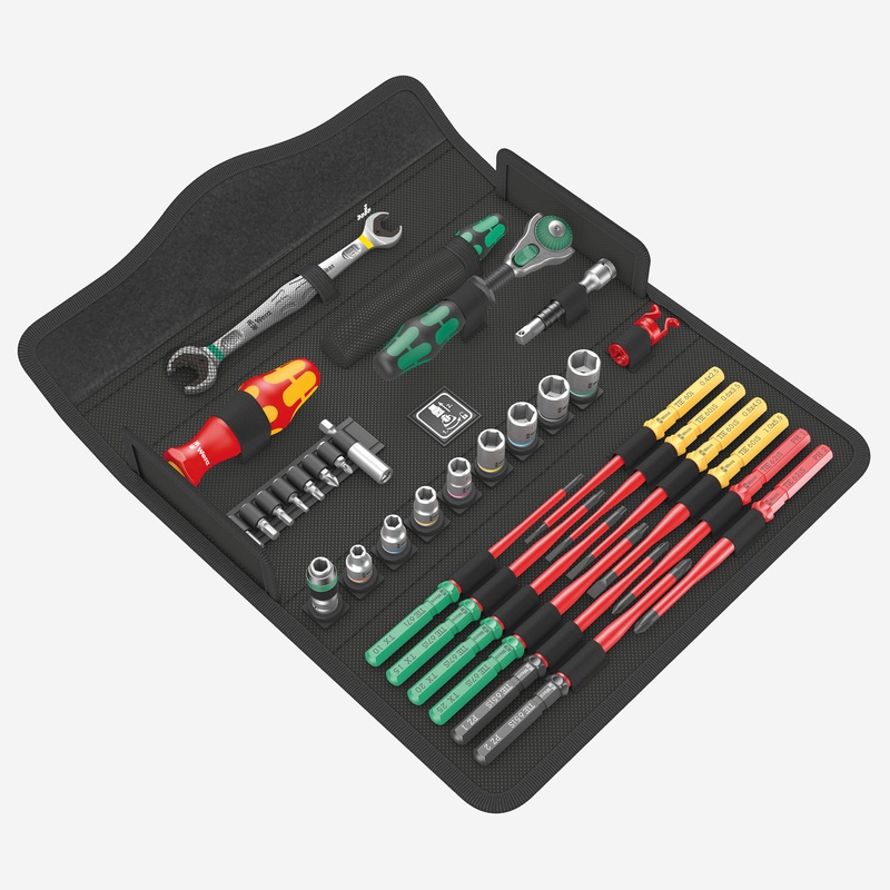 Wera 135870 Kraftform Kompact Maintenance W1 USA Metric Set, 35 Pieces